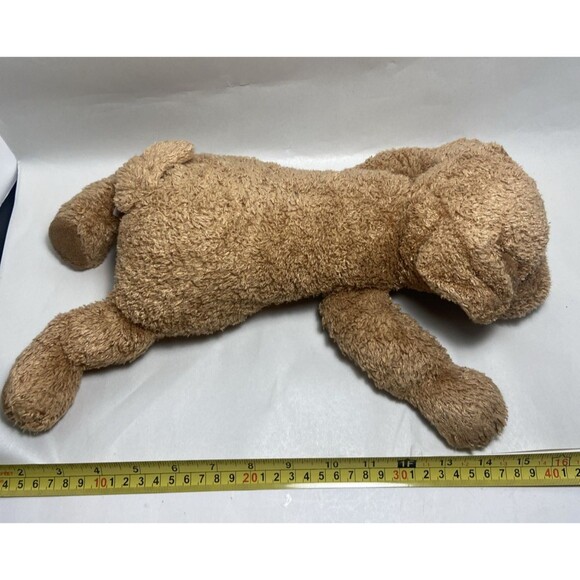 Ty Classic Dog Plush 16 in Shaggy Brown Laying Stuffed Animal 1999 No Tag - Picture 9 of 10